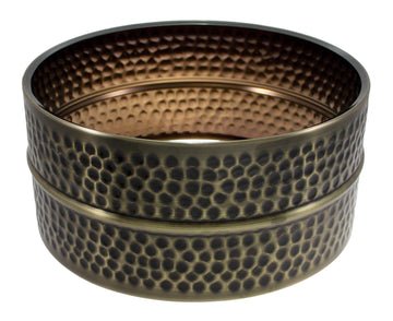 14X6.5 Fusto in Ottone Martellato Nichel Nero (ottone)