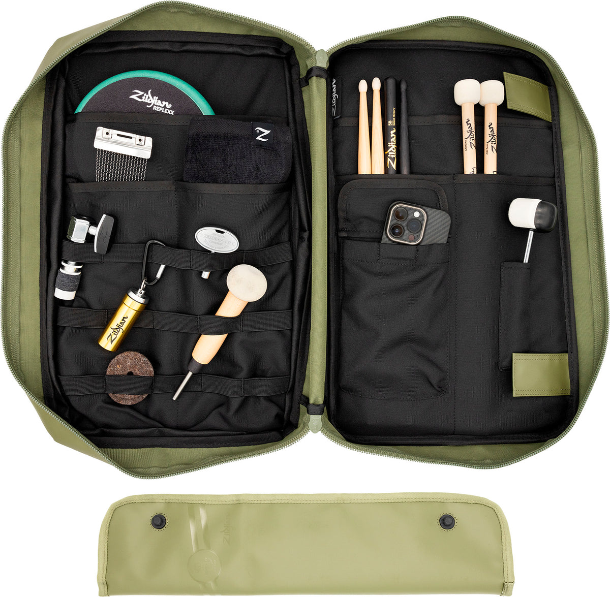 Borsa per bacchette Touring Verde salvia