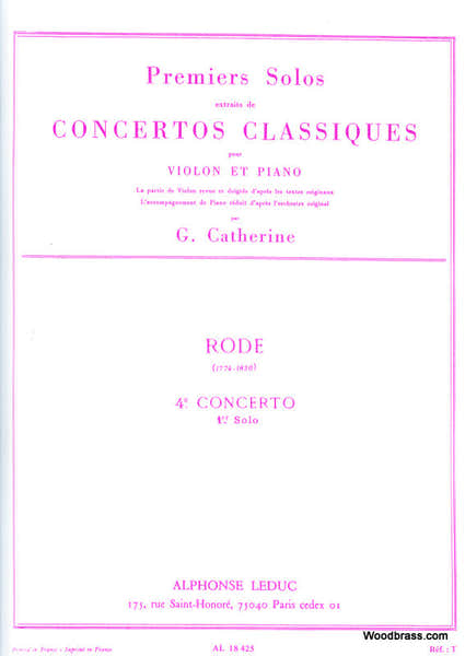 RODE PIERRE - SOLO N°1 DU CONCERTO N°4 (CATHERINE)