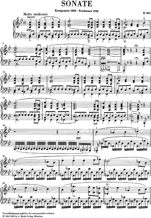 Schubert F. - Piano Sonata B Flat Major D 960