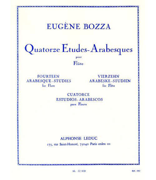 BOZZA EUGENE - 14 ETUDES ARABESQUES POUR FLUTE