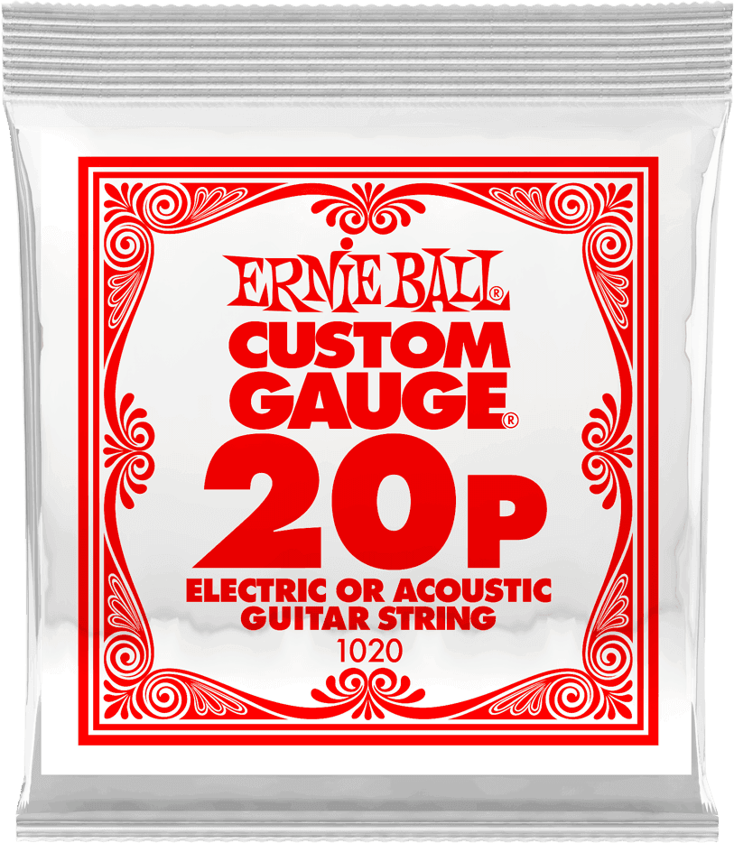 .020 PLAIN STEEL ELECTRIC OR ACOUSTIC GUITAR STINGS