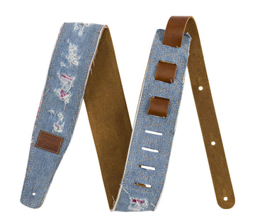 x Wrangler tracolla in denim effetto usato indaco