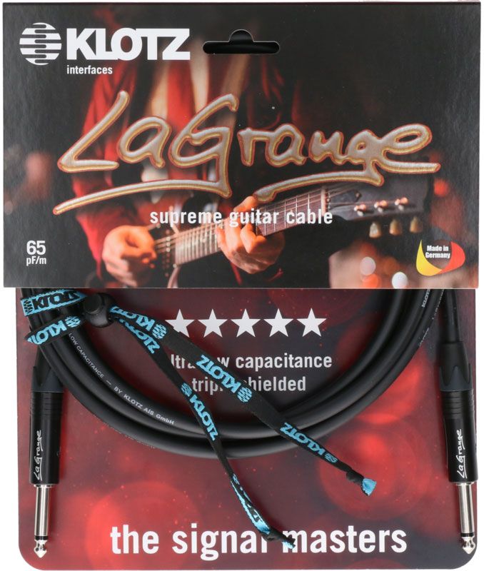 LA-grange Cavo per Strumento Nero 6M Jack Mono - Jack Mono