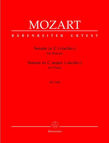 Mozart W.a. - Sonate "facile" KV 545 En Do Majeur - Piano