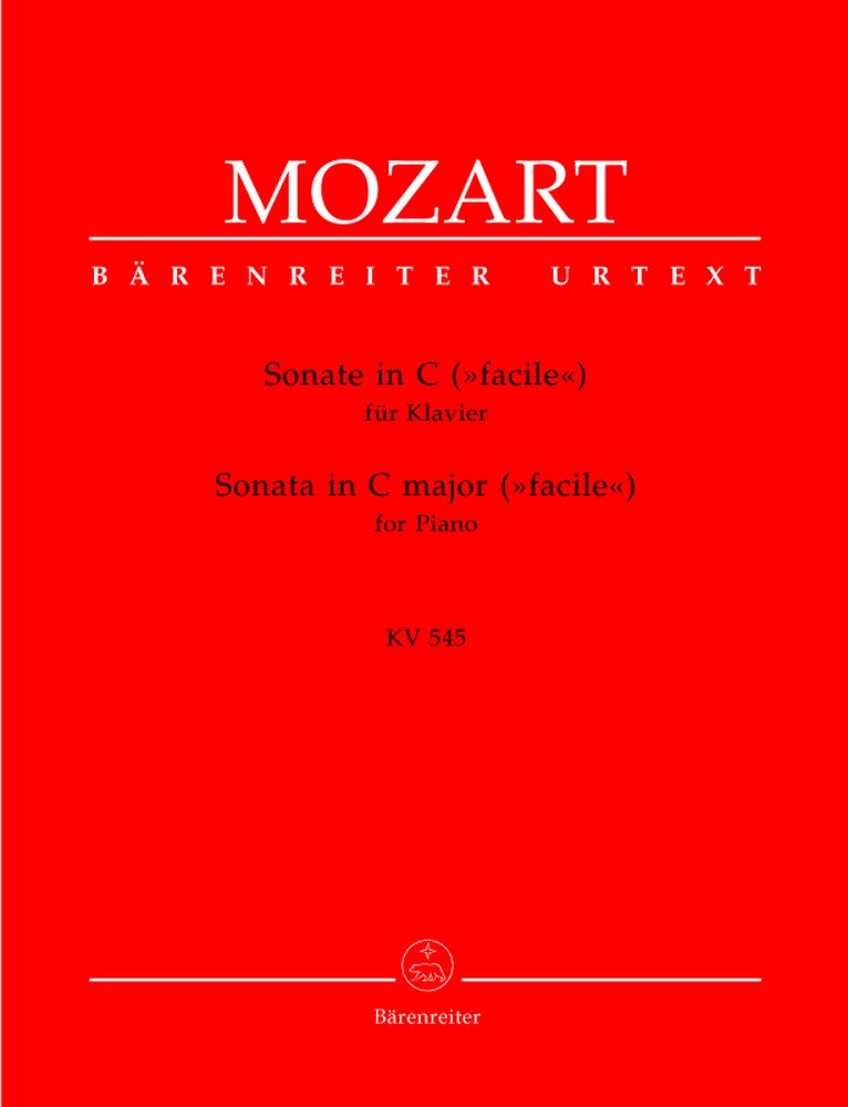 Mozart W.a. - Sonate "facile" KV 545 En Do Majeur - Piano