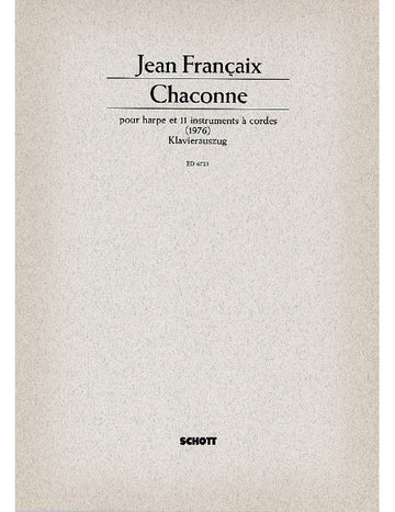 Françaix - Chaconne - Harp et 11 Stringinstruments