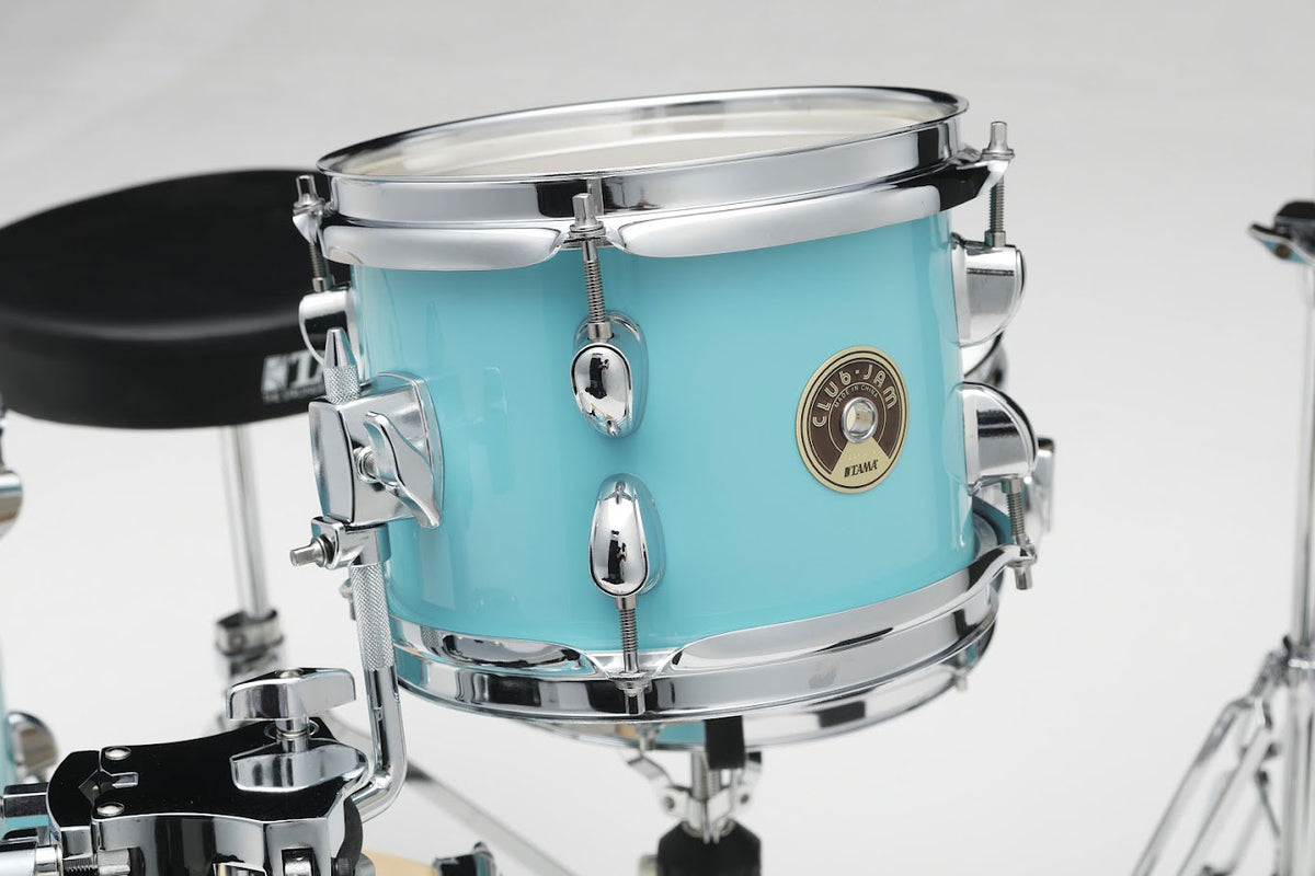 CLUB-JAM FLYER 4-PIECE COMPLETE KIT WITH 14" BASS DRUM AQUA BLUE