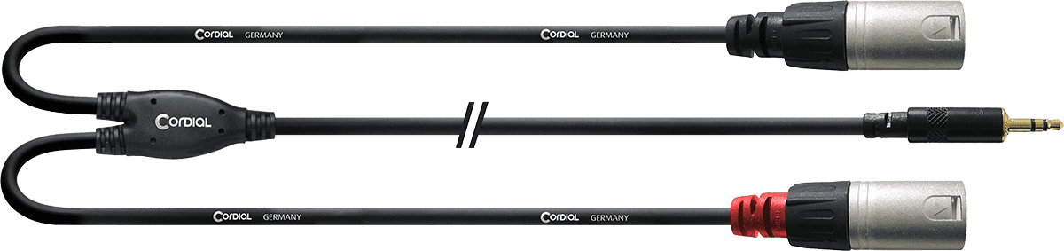 Cavo Y Sdoppiatore Minijack Stereo/2 XLR Maschio 3 M
