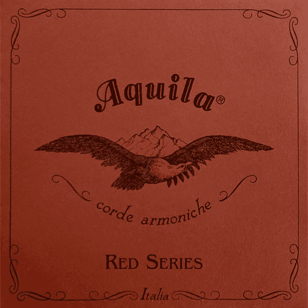 Aquila Reds Set Mandolino Napoletano,AA,DD,GG Sol Rivestita Rossa