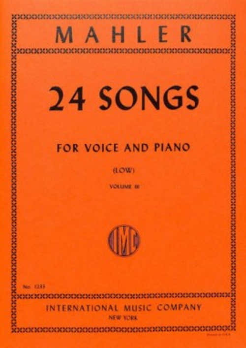 Mahler Gustav - 24 canti Vol.3 - Voce grave