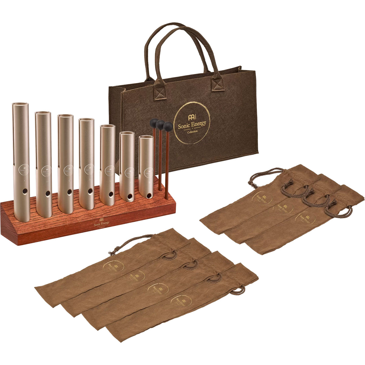 WWTSETCHA - Tubo Wah-Wah 7 pezzi 432 Hz oro champagne