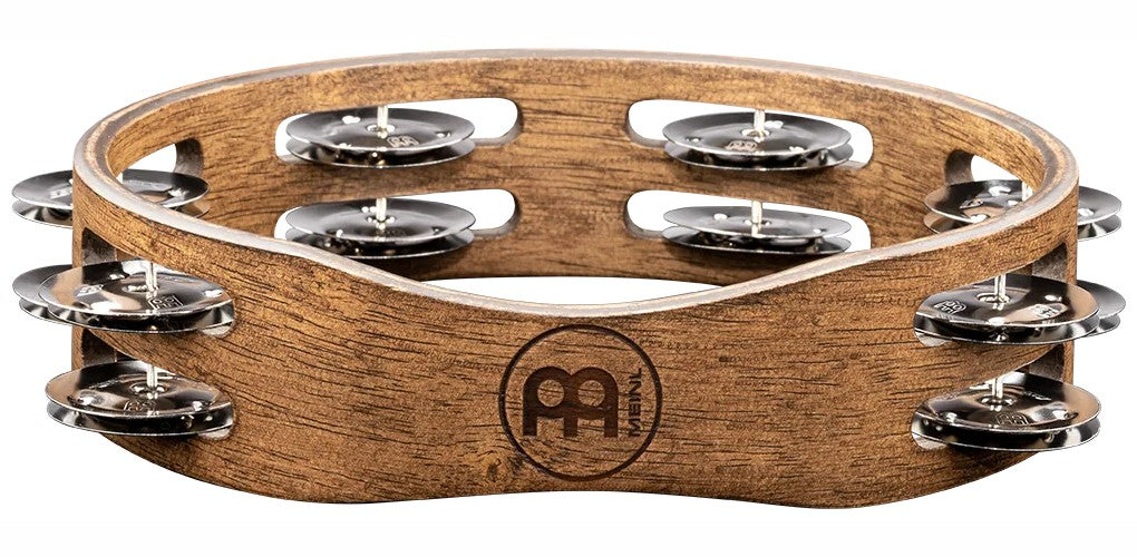 Tamburello Legno 8 Marrone Piattelli Ottone