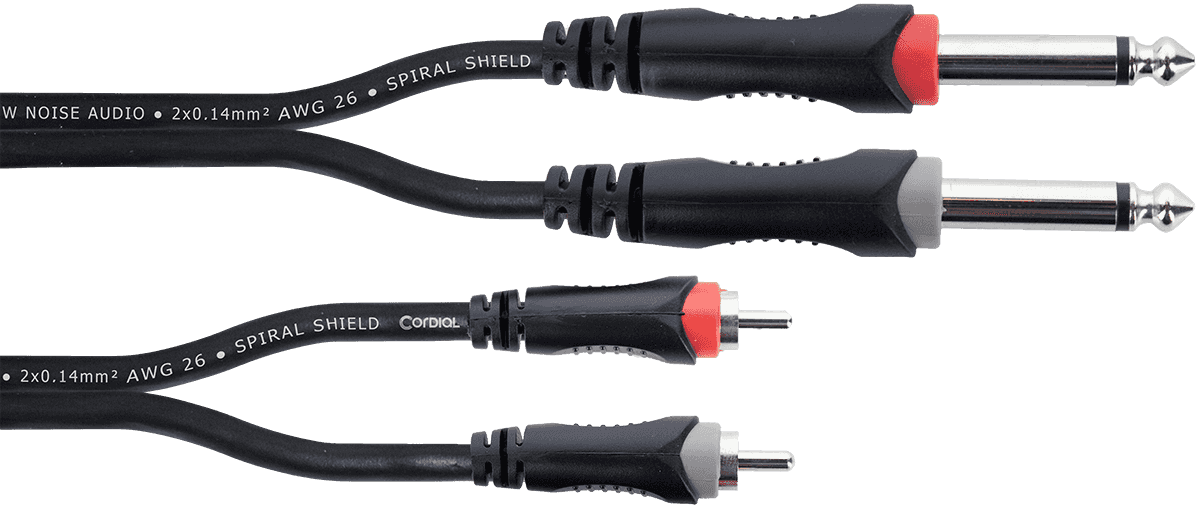 Cavo Audio Doppio Jack Mono - RCA 1,5 M