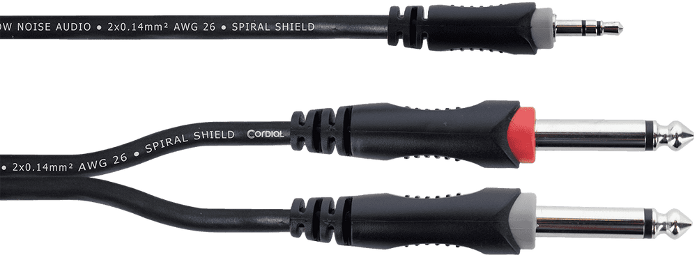 Cordial Cavo Y Sdoppiatore Mini-Jack Stereo / 2 Jack Mono 1 m