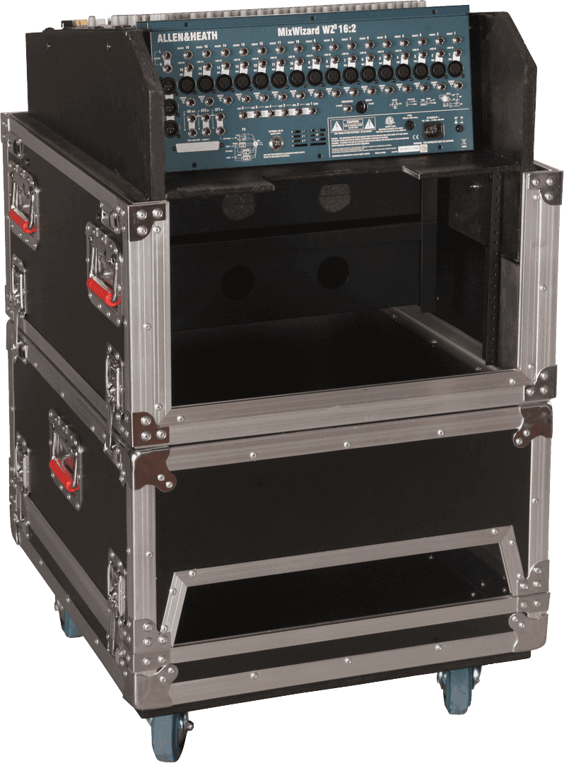 G-TOWER WOOD FOR 14 U MIXING CONSOLE WITH INTEGRATED 6 U RACK