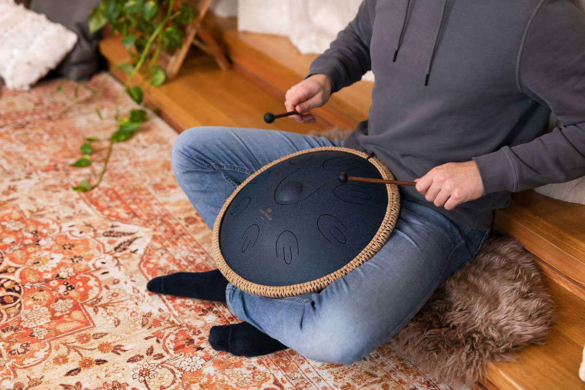 SONIC ENERGY OCTAVE STEEL TONGUE DRUM NAVY BLUE D AMARA
