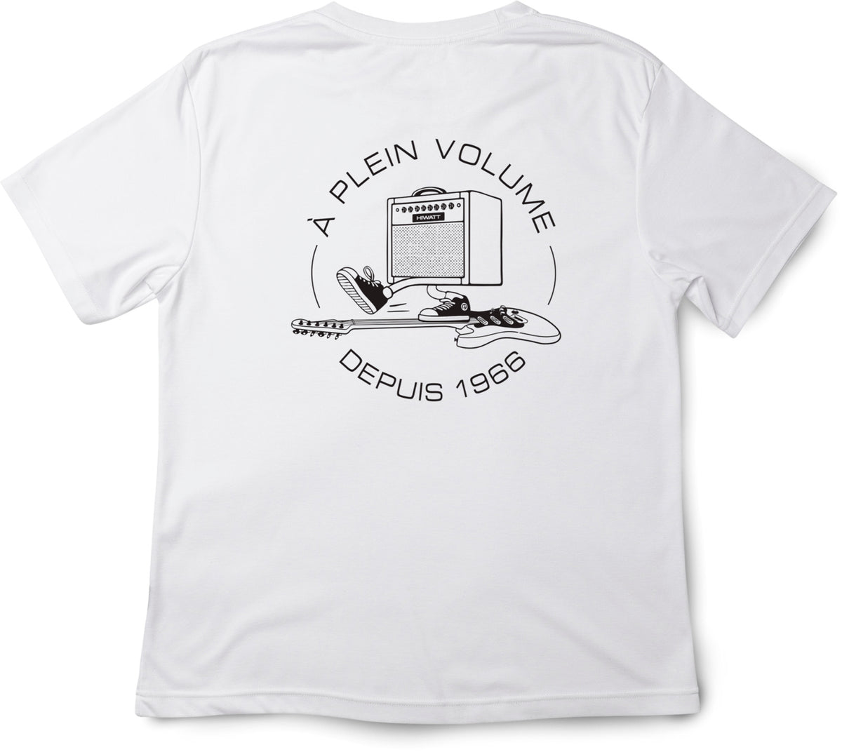 White T-Shirt Black Ride Logo L-Size