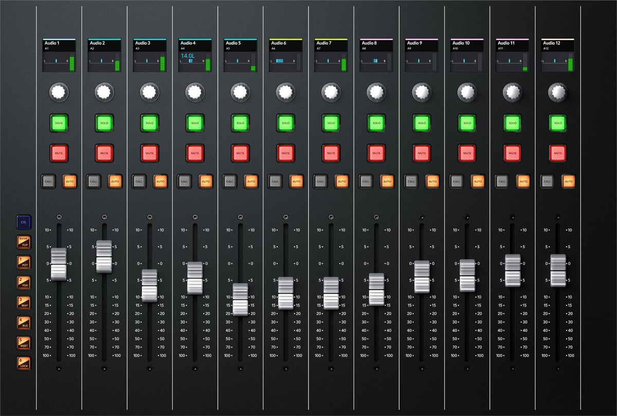 Fader di canale della console Fairlight
