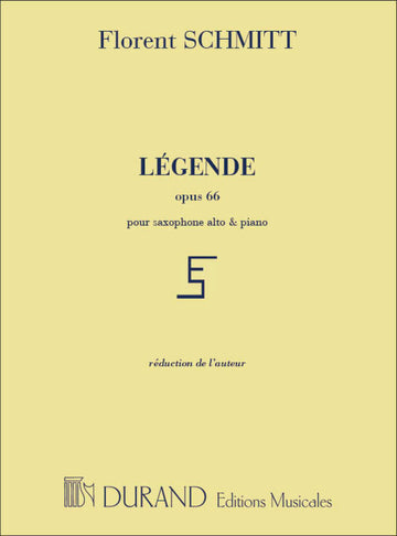 Schmitt - Leggenda - Sassofono e pianoforte