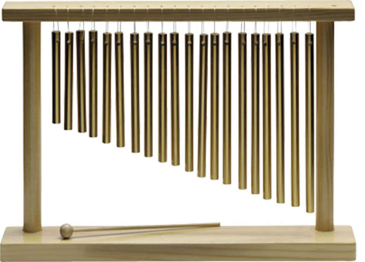 Bar Chimes 2 barre su supporto in legno