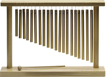 Bar Chimes 2 barre su supporto in legno