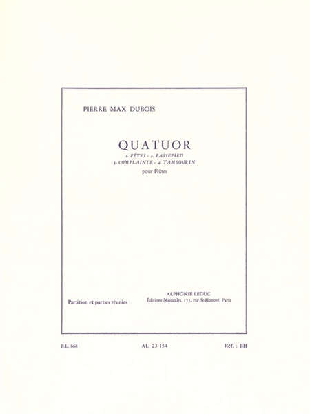 Quatuor Pour Flûtes