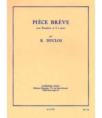 Duclos R. - Piece Breve - Saxophone Mib et Piano