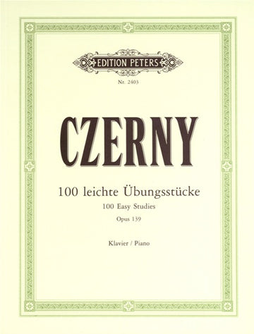 Czerny Carl - 100 Pezzi Progressivi Facili senza Ottave Op.139 - Pianoforte