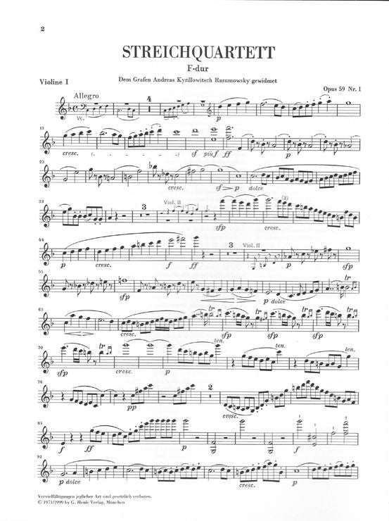 Beethoven L.V. - String Quets Op. 59 74 95