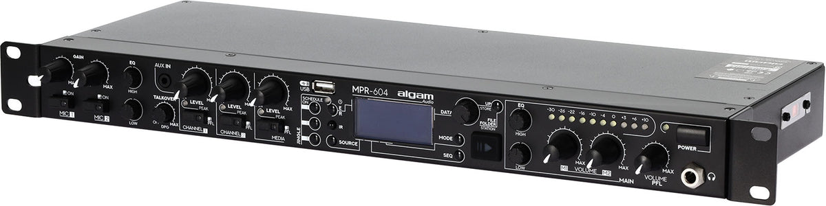 MPR 604 - rack-mountable 6-input preamp mixer with USB and FM