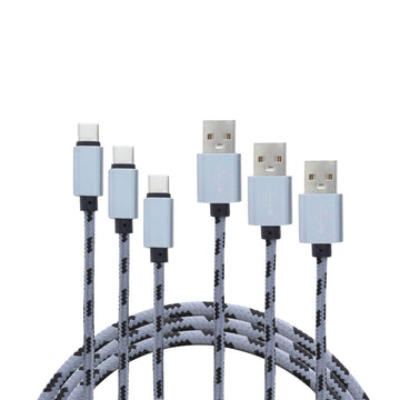 USBA-miUSB Pa - Confezione 3 cavi USB / Micro USB BL