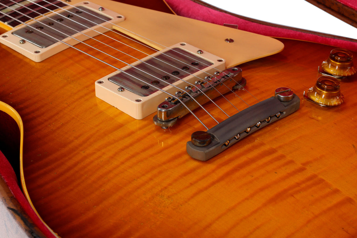 Les Paul Standard 1959 fortemente invecchiato Golden Poppy Burst CS MLC #94565