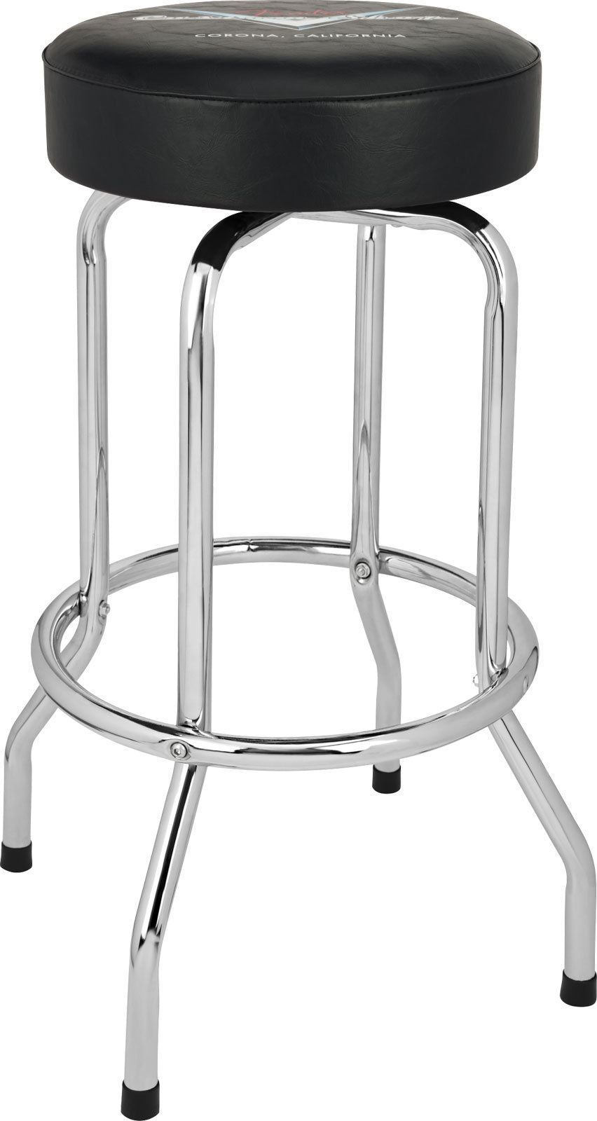 Sgabello da bar con logo Chevron Nero-cromo 30"