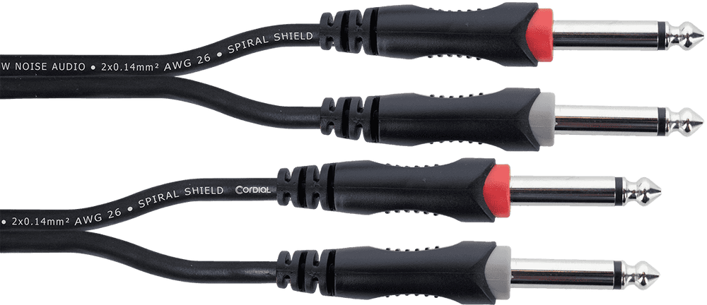 Cordial Cavo Audio Doppio Jack Mono 6 M
