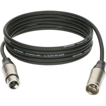 GREYHOUND MIC CABLE BLACK 0,5M XLR 3P. F/M KLOTZ XLR