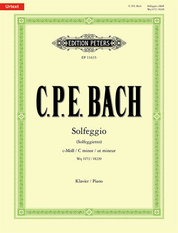 BACH C.P.E. - SOLFEGGIO (SOLFEGGIETTO) C-MOLL Wq 117/2 / H220 - PIANO