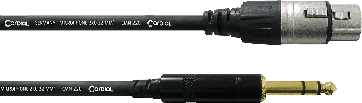 Cavo Audio XLR Femmina/jack Maschio Stereo 1,5 M