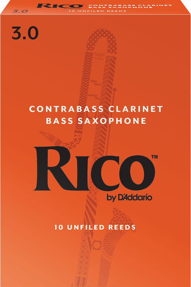 D'addario - Rico ORANGE CONTRABASS CLARINET REEDS 3