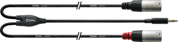Cavo Y Sdoppiatore Minijack Stereo/2 XLR Maschio Lunghi 1,5 M