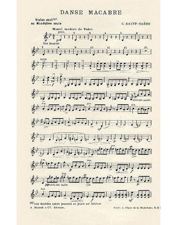 Saint Saens C. - Danse Macabre - Violon Seul