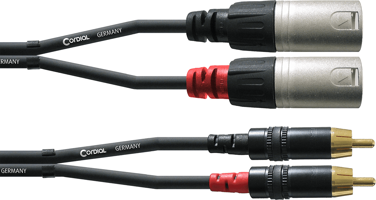 Cavo Audio Doppio XLR Maschio/RCA 6 M