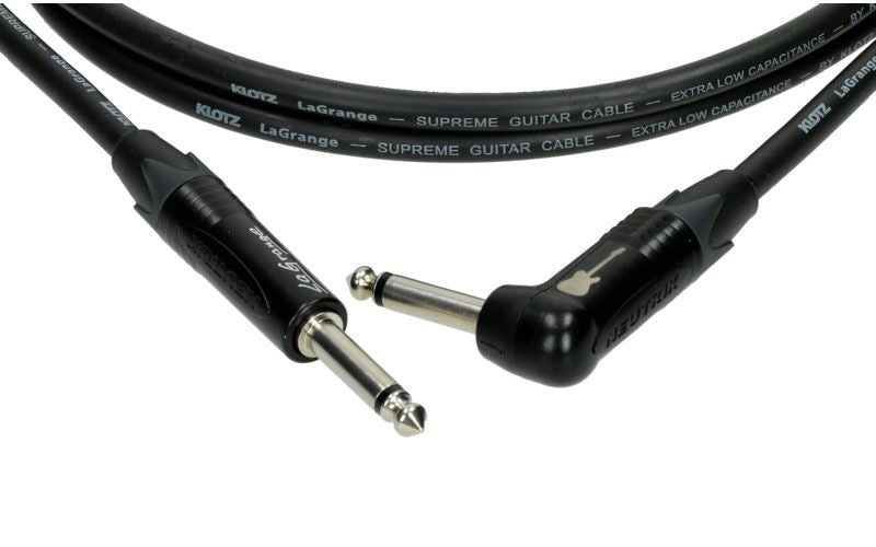LA-grange Cavo per Strumento Nero 9M Jack Mono - Jack Mono Angolato