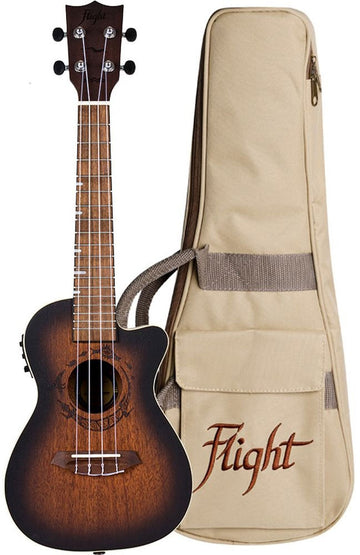Flight: Gemstone DUC380 Elec Con Ukulele - Amber -