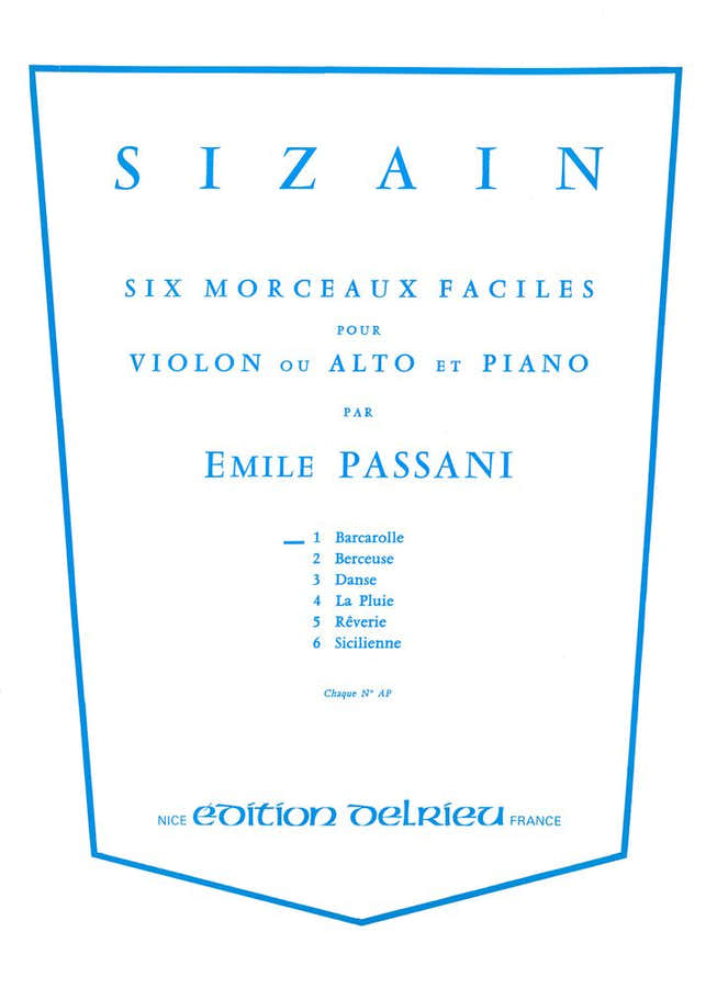 Passani Emile - Sizain 1 : Barcarola - Violino
