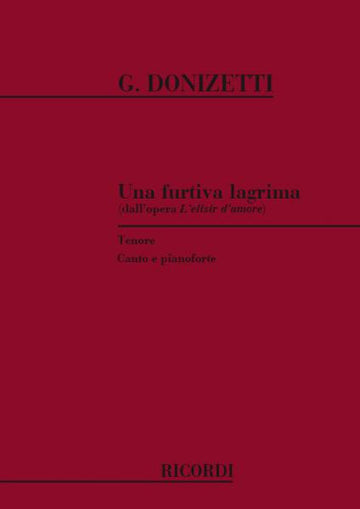 DONIZETTI G. - UNA FURTIVA LAGRIMA - CHANT ET PIANO