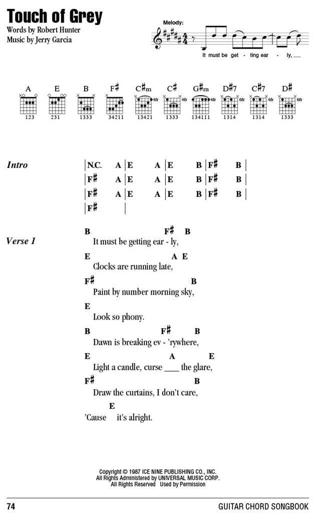 Grateful Dead - Guitar Chord Songbook