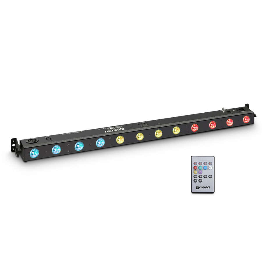 TRIBAR 200 IR - BARRA LED TRICOLORE (RGB) 12 X 3 W BLACK BOX CON TELECOMANDO A INFRAROSSI
