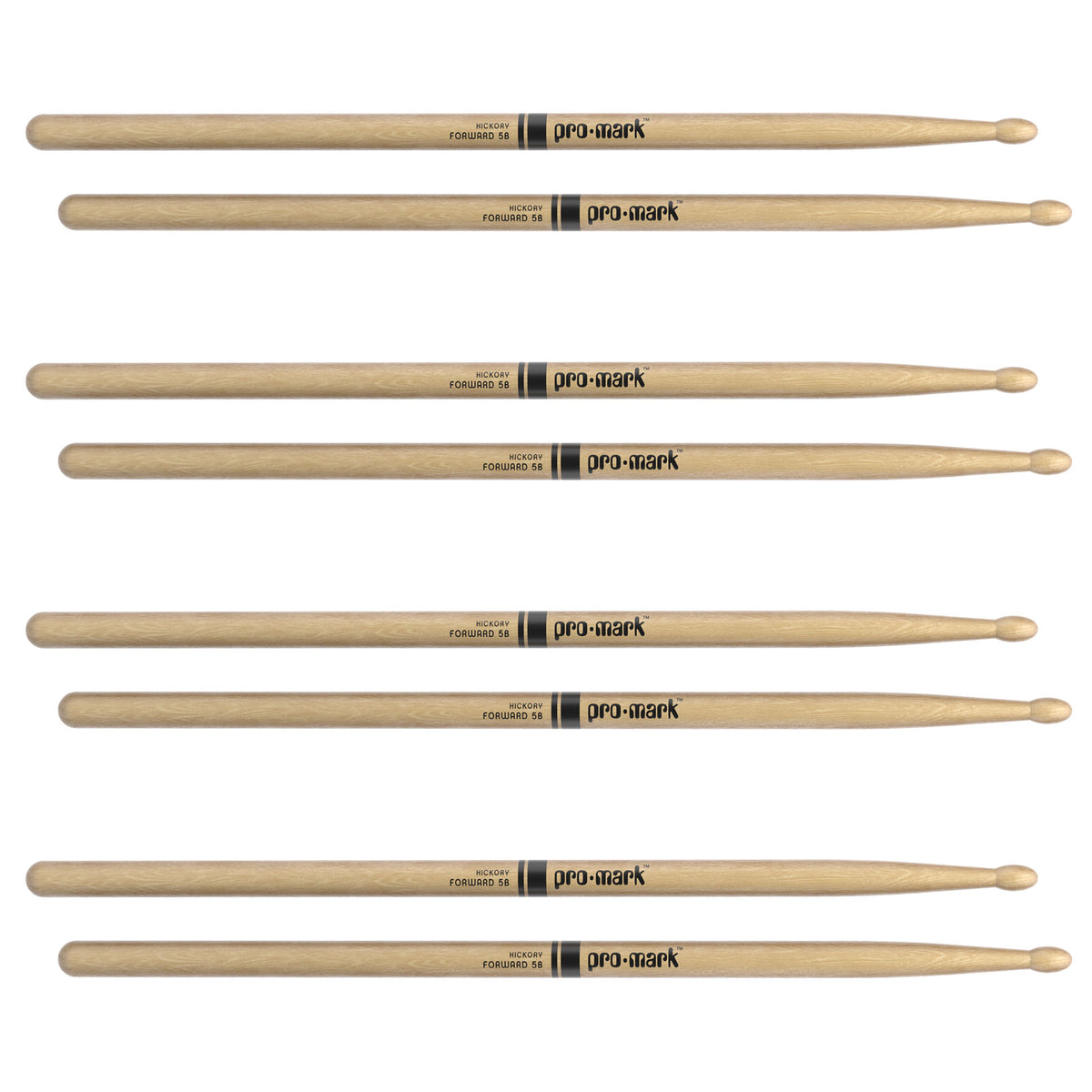 CLASSIC FORWARD 5B HICKORY OVAL WOOD TIP 4-PACK