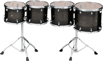 LOW-PITCHED 4PC CONCERT TOM SET TRANSPARENT BLACK BURST